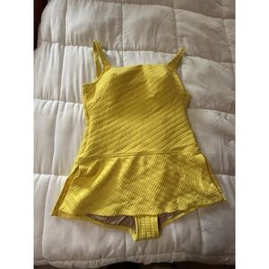 Vintage 1950s Original Rose Marie Reid Of California Yellow Bathing Suit -XL